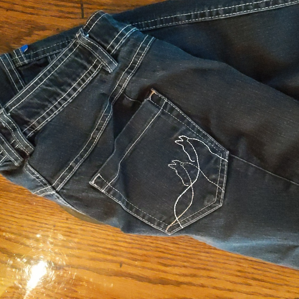 Women's Irideon denim breeches. - Picture 3 of 3
